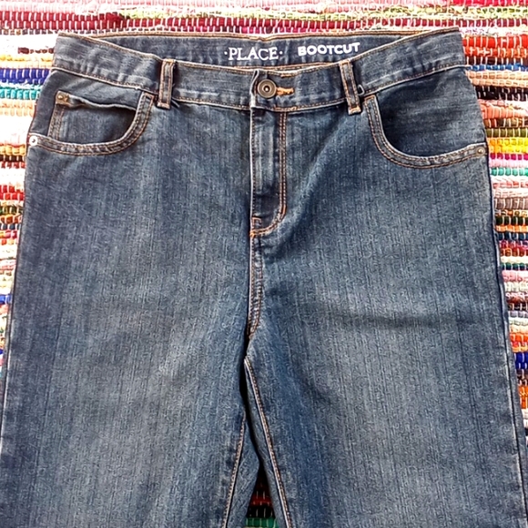 The Children's Place Blue Denim Kids BootCut Jeans- #1578 - Picture 2 of 13